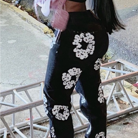 Rare Denim tears Levi's Men's Relaxed Jeans - Black and Gray unisex - Picture 13 of 16